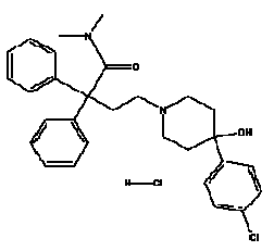 IMODIUM (loperamide hydrochloride) structural formula illustration
