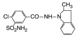 Lozol® (indapamide)  Structural Formula Illustration