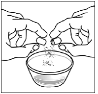 Sprinkle the contents of the SUSTIVA 600mg capsule onto the  infant formula - Illustration