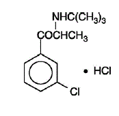 WELLBUTRIN® (bupropion hydrochloride) Structural Formula Illustration