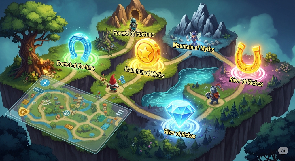 Slot dengan dunia terbuka mini sebagai latar
